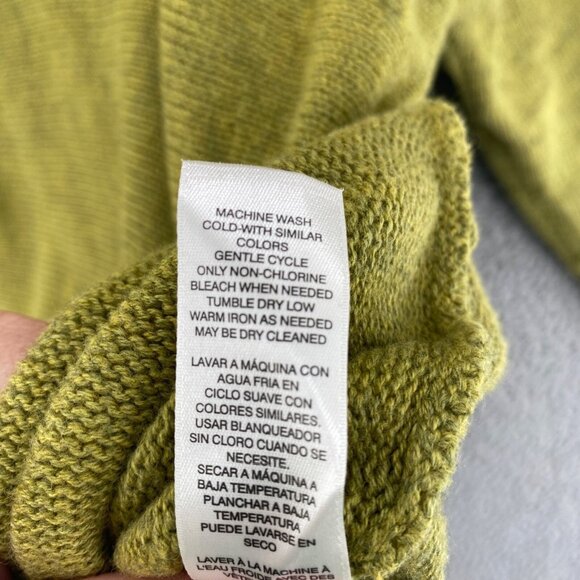 Chicos Sweater Womens 3 US Extra Large Green Marled Ribbed Cowl Neck Pullover - Picture 7 of 10